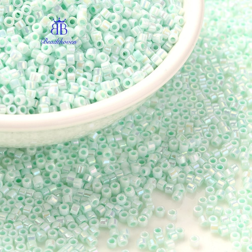 10g กระบอกสูบเมล็ดลูกปัดทึบแสงสี Luster ชุดขนาด Pale 2x1.3 ~ 1.5 มม.: 0.8 ~ 1 มม.ประมาณ 888 ชิ้น/10 