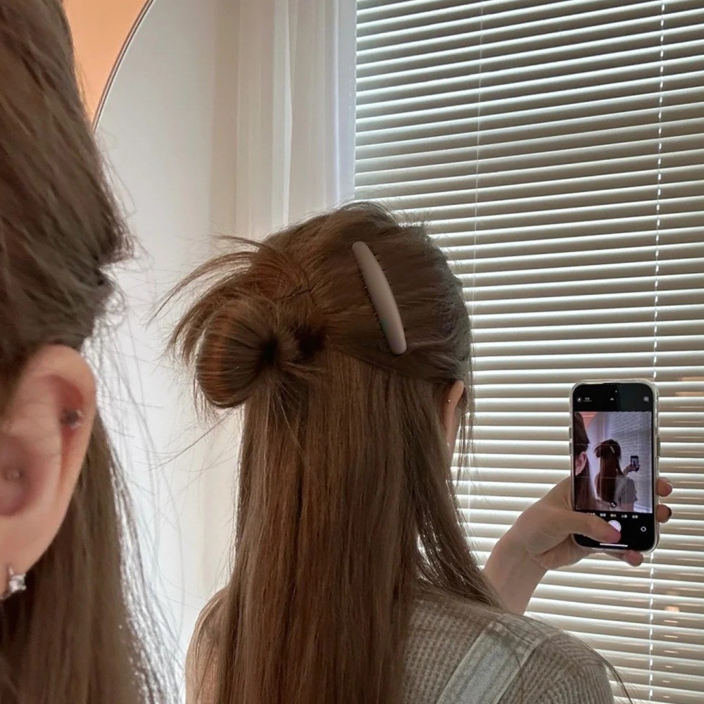 คลิปหวีกล้วยผู้หญิงสีทึบ - ทนทาน สบาย คุณภาพสูง - เครื่องประดับผมเกาหลีวินเทจ - สําหรับจัดแต่งทรงผมหลาย - ผู้หญิงหวีผมขี้เกียจ - รูปที่ 3