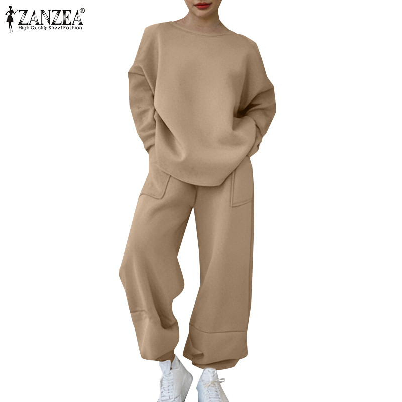 Zanzea Celmia ผู้หญิงแฟชั่นเสื้อสวมหัว Solid Elasticized เข็มขัดชุดหลวม