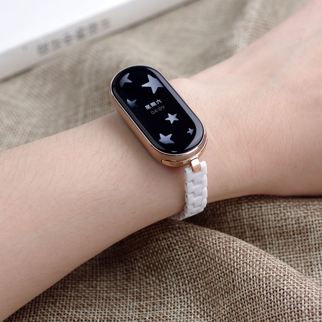 MIJOBS for Mi Band 10 9 8 7 6 5 ผู้หญิงโซ่กันน้ํานาฬิกาพลาสติกสําหรับสายรัดข้อมือขนาดเล็กขั้วต่อโลหะทนทานเปลี่ยนอุปก