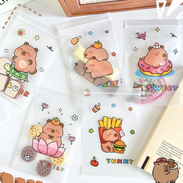 [HARU] Capybara Series Ziplock Bag Goodie Bag Zipper Bag Ziplock Packaging