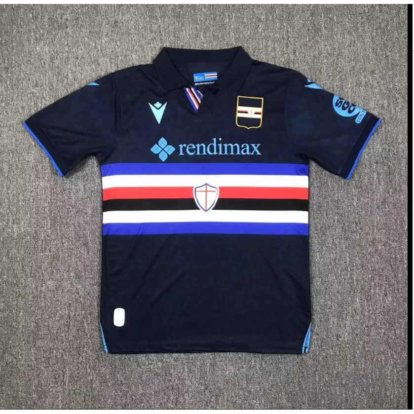 24/25 Sampdoria two guest fan เสื้อฟุตบอล S-XXL ผู้ใหญ่แขนสั้นแห้งเร็วรุ่นไทยกีฬาเสื้อฟุตบอล AAA