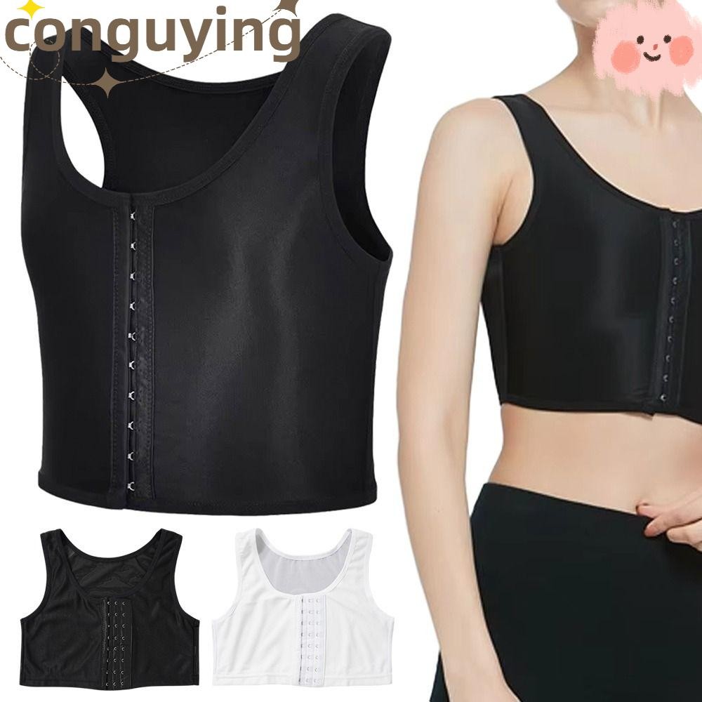 Conguying 1 ชิ้นเสื้อกล้ามรัดตัว, ชุดชั้นในเสื้อกั๊กแบนหน้าอก Shaper, เสริมเลสเบี้ยนทอม M-3XL Trans เลสเบี้ยน Breast Binder