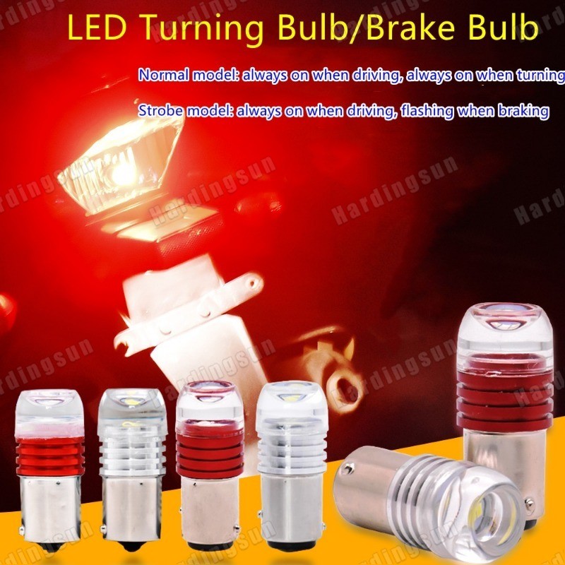 1pcs 1157 Led รถจักรยานยนต์ไฟเบรค BAY15D P21/5W ไฟแฟลชเบรค blink light หลอดไฟสีแดงสีขาวสีฟ้า