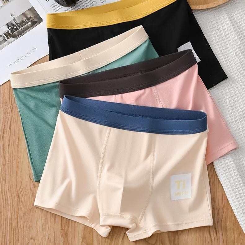 #402 กางเกงชั้นในบ็อกเซอร์ ผ้าฝ้าย สวมใส่สบาย สําหรับผู้ชาย 5 Size L-4XL 3200#