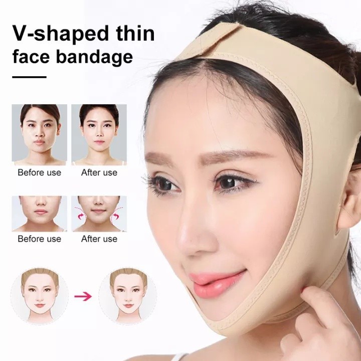ADD สายรัดหน้าเรียว ที่รัดหน้าเรียว หน้าวีเชฟ เก็บเหนียง ยกกระชับหน้า ลดแก้ม ผ้ารัดหน้าเรียว