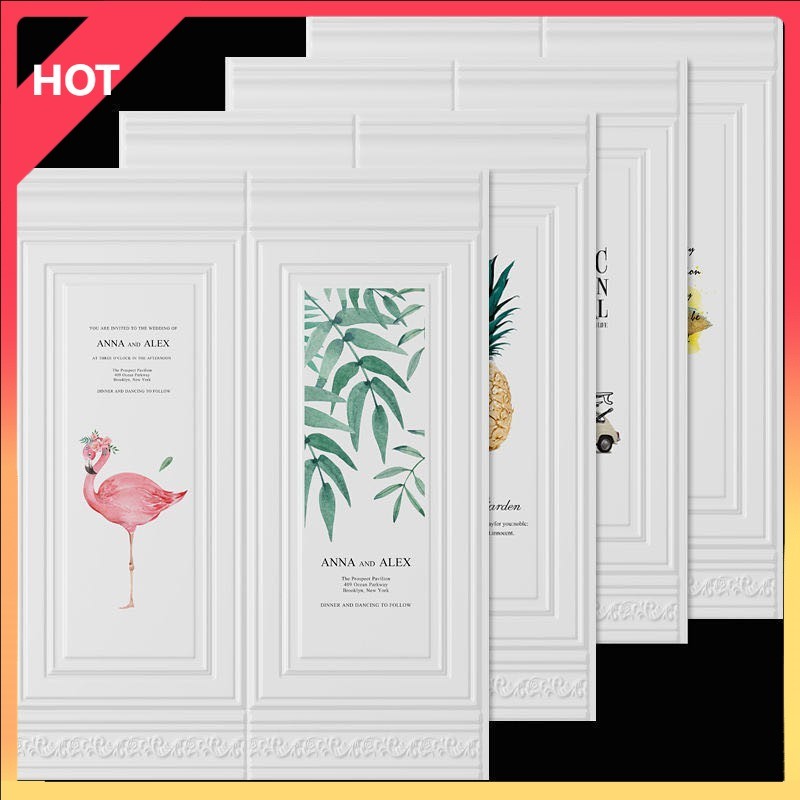 วอลเปเปอร์ติดผนัง 3 มิติ 70x90 ซม. ราคาถูกมาก หนา พร้อมส่ง วอลล์เปเปอร์ลําลอง ลายการ์ตูน