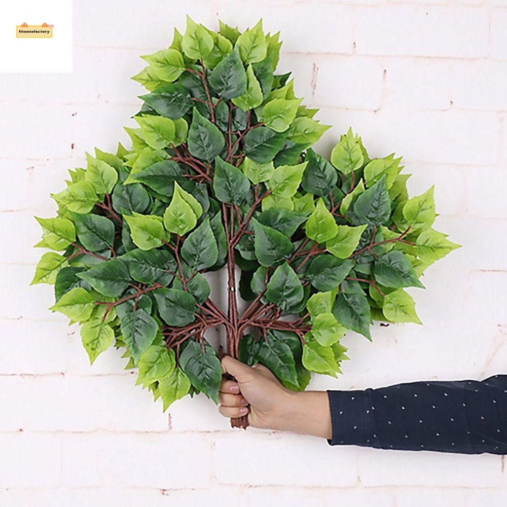 Fitnessfactory งานแต่งงานใบไม้ประดิษฐ์ใช้งานง่ายพืชสีเขียว Creative Elegant Plant ดอกไม้ปลอม