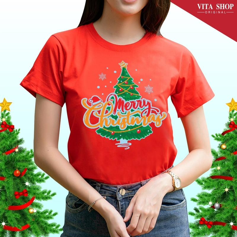 แฟชั่นคลาสสิกเสื้อคริสต์มาส ปีใหม่ | Merry Christmas Tree 12 | ผ้าคอตตอนเนื้อนุ่ม ทรงตรงใส่ได้ทั้งชายหญิง พร้อมส่ง