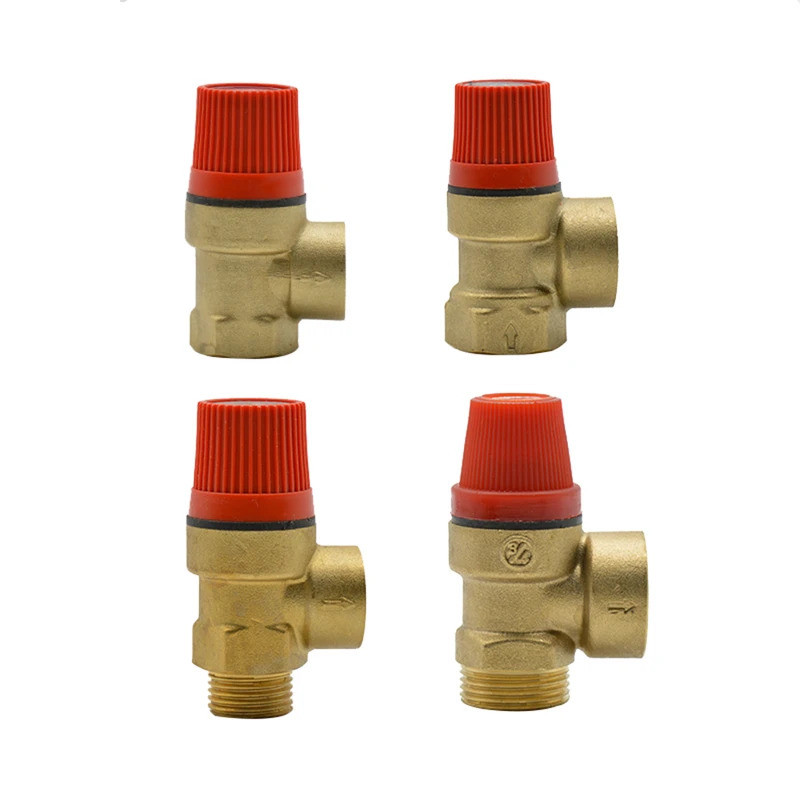 1/2 "3/4" ทองเหลืองวาล์วนิรภัยท่อระบายน้ำบรรเทาสวิทช์สำหรับเครื่องทำน้ำอุ่นพลังงานแสงอาทิตย์, หญิง X หญิง/หญิง x ชาย