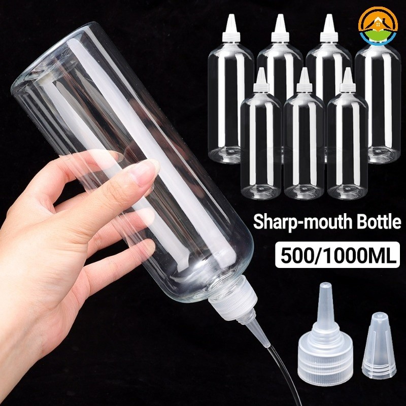 ขวดย่อย10-200ml ขวดบีบปากแหลมขวดใสขวดย่อยหลายขนาด