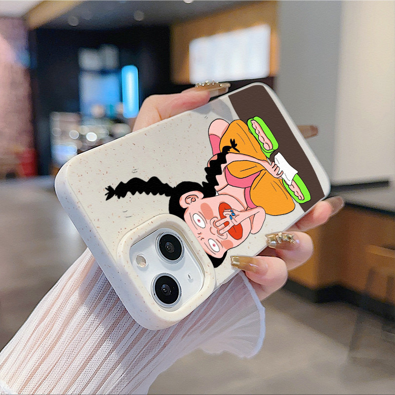 🦢สำหรับ iPhone 11 13 For เคสไอโฟน 14 15 12 Pro Max X XS XR 6 7 8 Plus 12 13 MINI ผู้หญิงนั่งยองๆ ตลกๆ รุ่น เคส Funny - รูปที่ 6