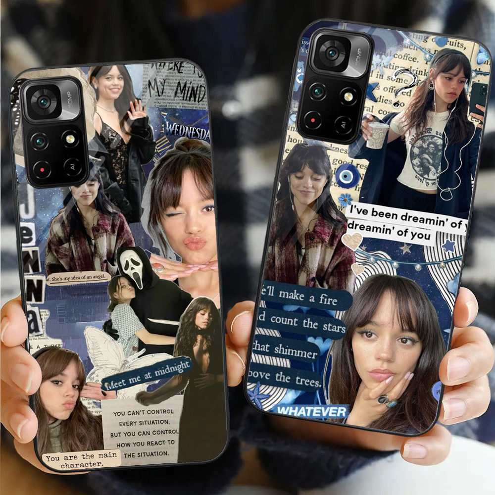 Jenna Ortega 02 แก้วเคสโทรศัพท์สําหรับ POCO F3 F4 F5 M3 M4 M5 M6 4G X3 X4 GT NFC X5 X6 PRO 5G