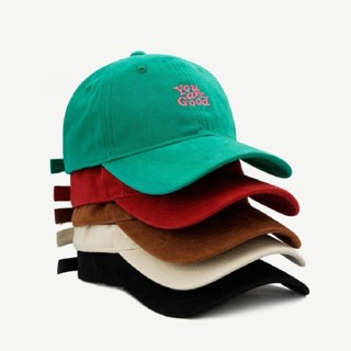 หมวกเบสบอลผ้าฝ้ายปักลายภาษาอังกฤษ สไตล์เกาหลีสําหรับผู้หญิง …