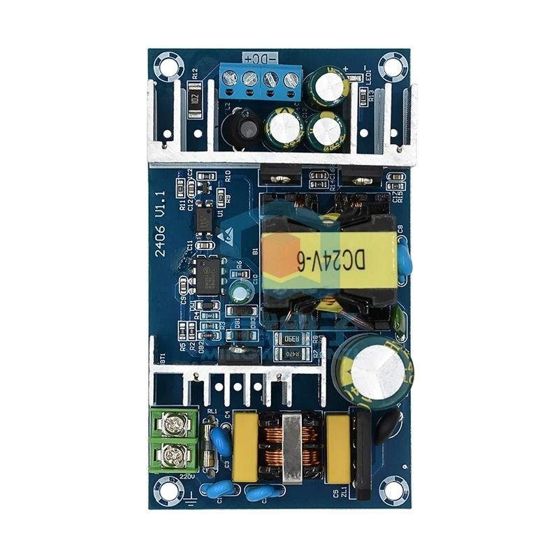 โมดูลจ่ายไฟสูง 150W 24V 6A บอร์ดเปล่า บอร์ดจ่ายไฟสลับ AC-DC 110V 220V ถึง 24V 6A