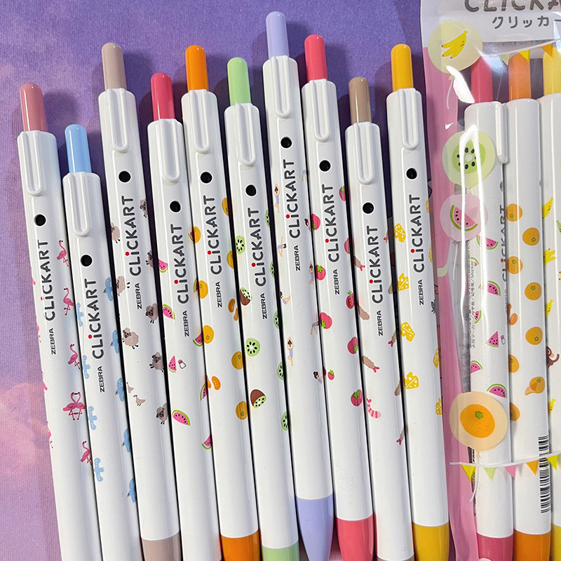 ญี่ปุ่น zebra zebra สไตล์ใหม่ผลไม้สัตว์ 5th Anniversary Fun Limited clickart Handbook ปากกาสีน้ํา