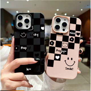 แอปเปิ้ลโทรศัพท์ หมีน้อยสีดำและสีขาว สำหรับ iPhone เคสไอโฟน 13 12 11 PRO MAX X XS MAX 16 15 14 XR 7/8PLUS จัดส่งจากประเท