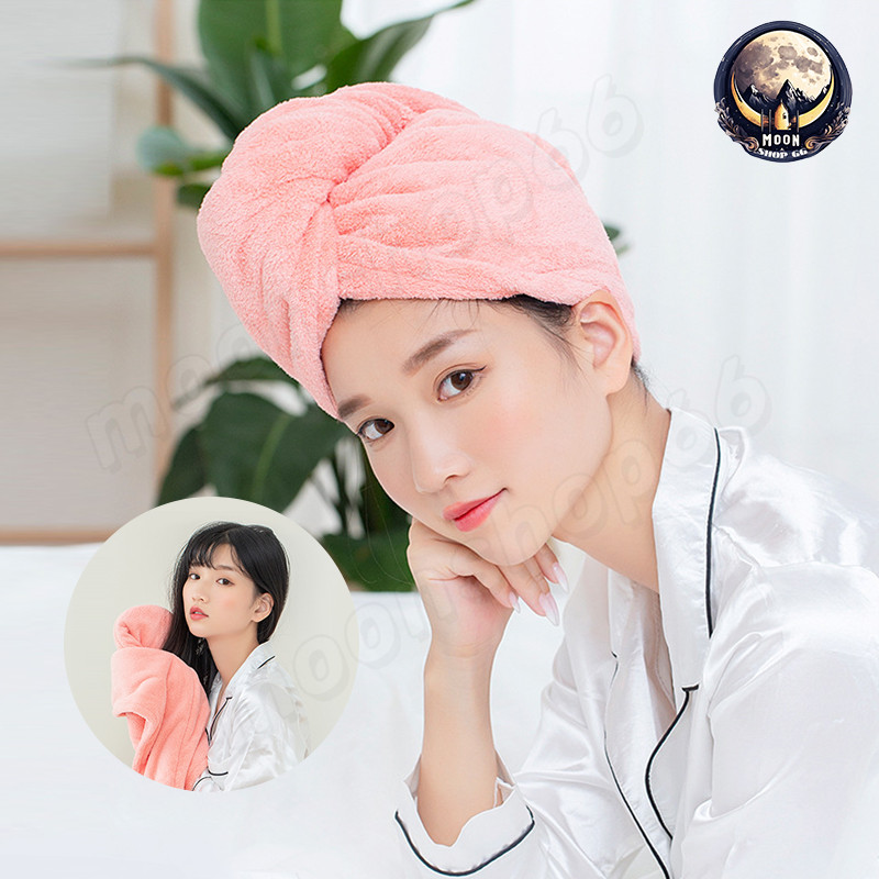 ผ้าคลุมผมแห้งไว การดูดซึมน้ำที่แข็งแกร่งผมแห้งง่าย ผ้าเช็ดผมนาโน หมวกคลุมผมแห้งเร็ว