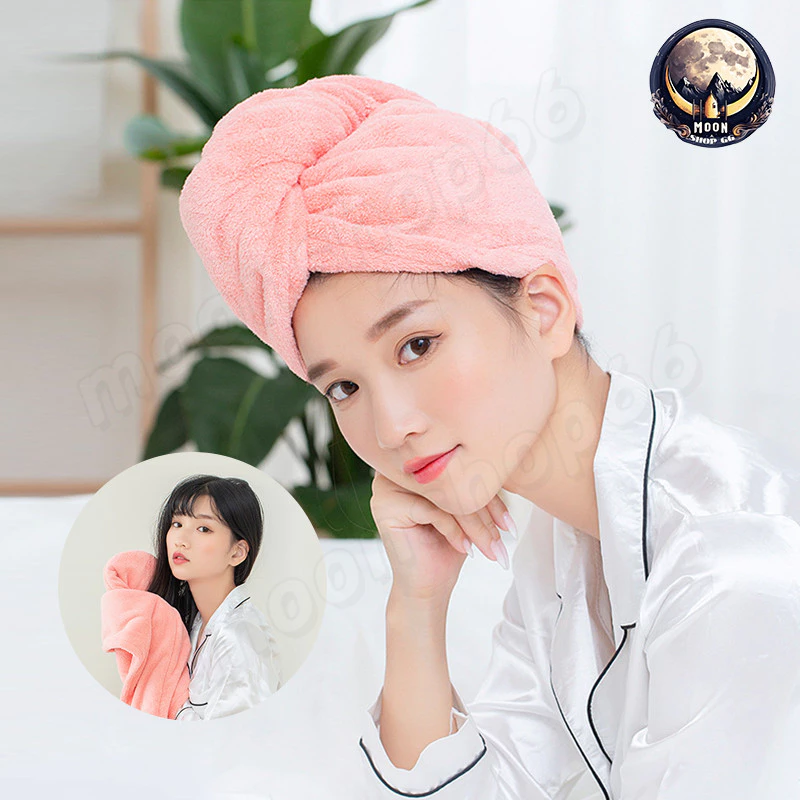 ผ้าคลุมผมแห้งไว การดูดซึมน้ำที่แข็งแกร่งผมแห้งง่าย ผ้าเช็ดผมนาโน หมวกคลุมผมแห้งเร็ว
