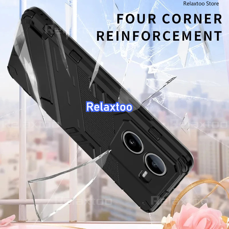 Pocom7 Pro 5GเกราะกันกระแทกสําหรับXiaomi POCO M7 M7Pro PocoM7 Pro PocoM7Pro 5Gเคสโทรศัพท์แฟชั่นAnti-Fall Hardป้องกันปกหลังวงเล็บStentกรณีเชลล์ ราคา ถูกที่สุด ดีลบีเคเค แกลเลอรีภาพที่ 6