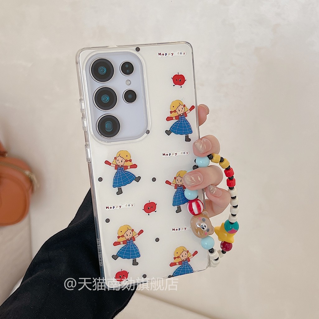 เหมาะสําหรับ Samsung s25ultra เคสโทรศัพท์ขายร้อน s24plus เคสป้องกัน s23u คือ s22 + สไตล์ใหม่กันกระแทก s21 สิบ a55a54 a16 พร้อมเชือกเส้นเล็กความรู้สึกระดับไฮเอนด์เกาหลี Niche ไม่มีชนสไตล์