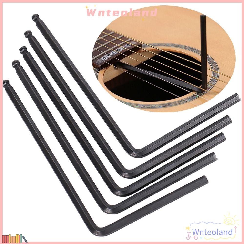 Wnteoland ประแจกีตาร์,สําหรับ Martin Guitar Bending Tuning Tool ประแจหกเหลี่ยมกีตาร์, โลหะแบบพกพา 4 มม. 5 มม. ประแจคอกีตาร์