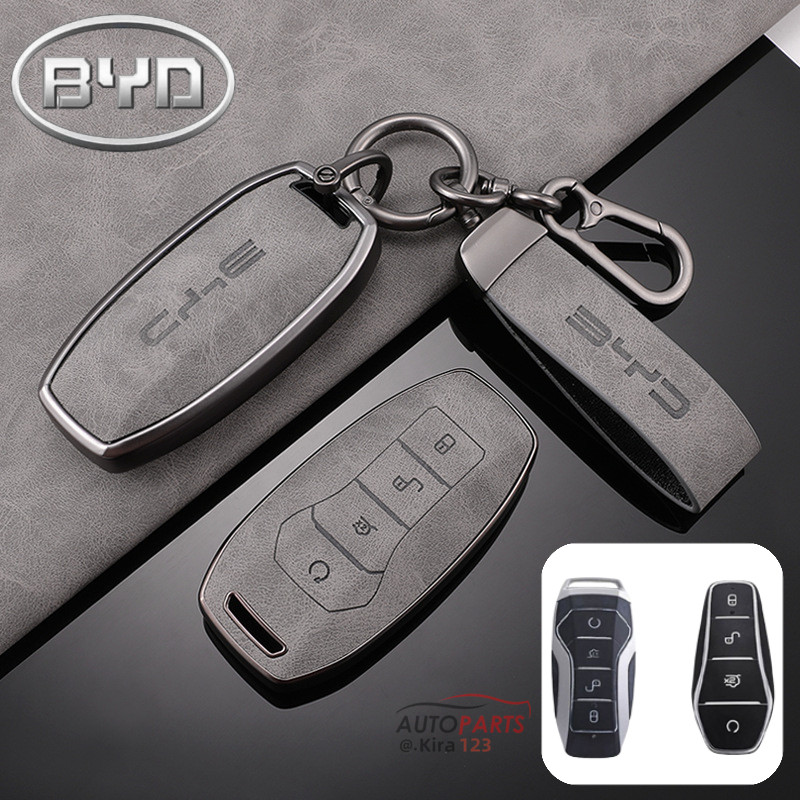 สังกะสีอัลลอยด์กุญแจรถพวงกุญแจสําหรับ BYD Atto 3 Dolphin M6 E6 E2 E3 D1 T3 Han Tang ซีลซีลgull Seali