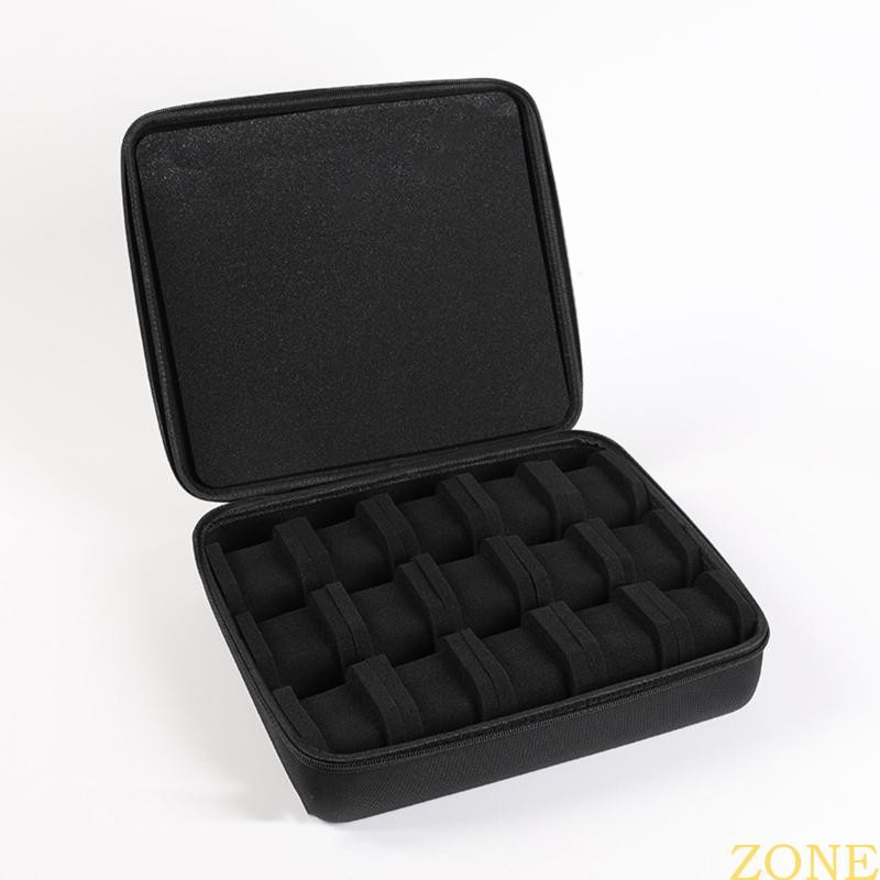 ซง 15 สล็อตกล่องนาฬิกากรณีเดินทางที่มีเบาะภายในสะดวกสําหรับการจัดเก็บที่ปลอดภัยและแสดงนาฬิกาใช้ประจําวัน