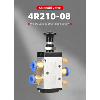 4ร210-08 วาล์วแบบแมนนวล 2 ทาง 5 ตําแหน่ง กดและดึง สวิตช์นิวเมติกของวาล์วทิศทาง 4ร310-10 3ร310-10