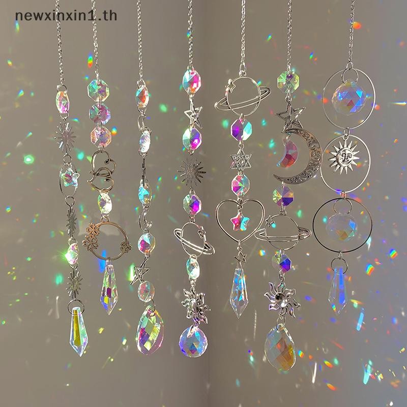 *NT* จี้คริสตัล Garden Suncatcher Wind Chimes Rainbow Prism Crystal Chain สําหรับตกแต่งหน้าต่าง {T}