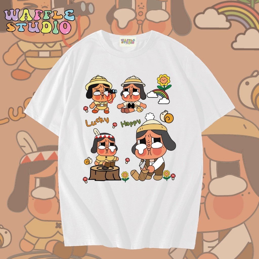 S-5XL [ ส่งฟรี 🔥 ] WS1437เสื้อยืดโอเวอร์ไซส์ ผ้าคอตตอน 100% เสื้อยืดเกาหลี เสื้อยืด Cry Baby ครายเบบ