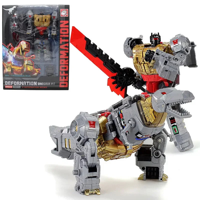 ของเล่นหุ่นยนต์ BPF 05 Grimlock การเปลี่ยนรูป Dinoking Volcanicus Tyrannosaurus Rex Tyrone Cable Dinobots 5IN1