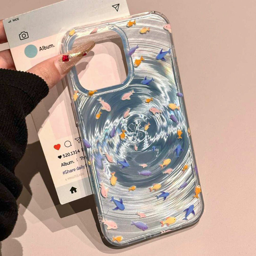 ❤️INS❤️ XW Fish Case เคส iphone 11 13 15 16 12 14 Pro XS Max เคสไอโฟน 13 X XR 7 8 Plus เคสโทรศัพท์สี