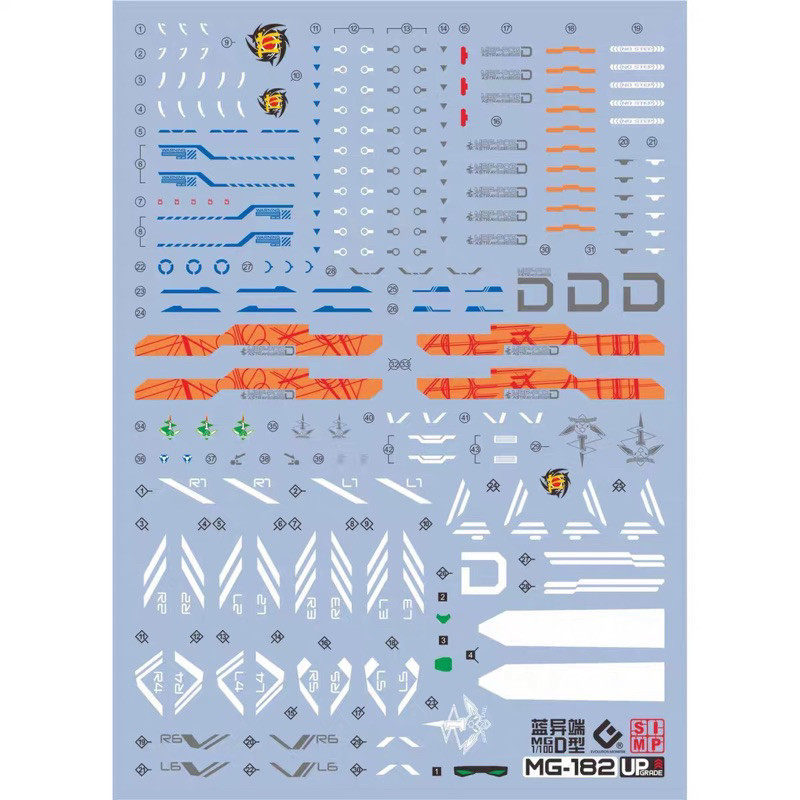 DECAL EVO Upgrade MG 1/100 Astray Blue Frame D