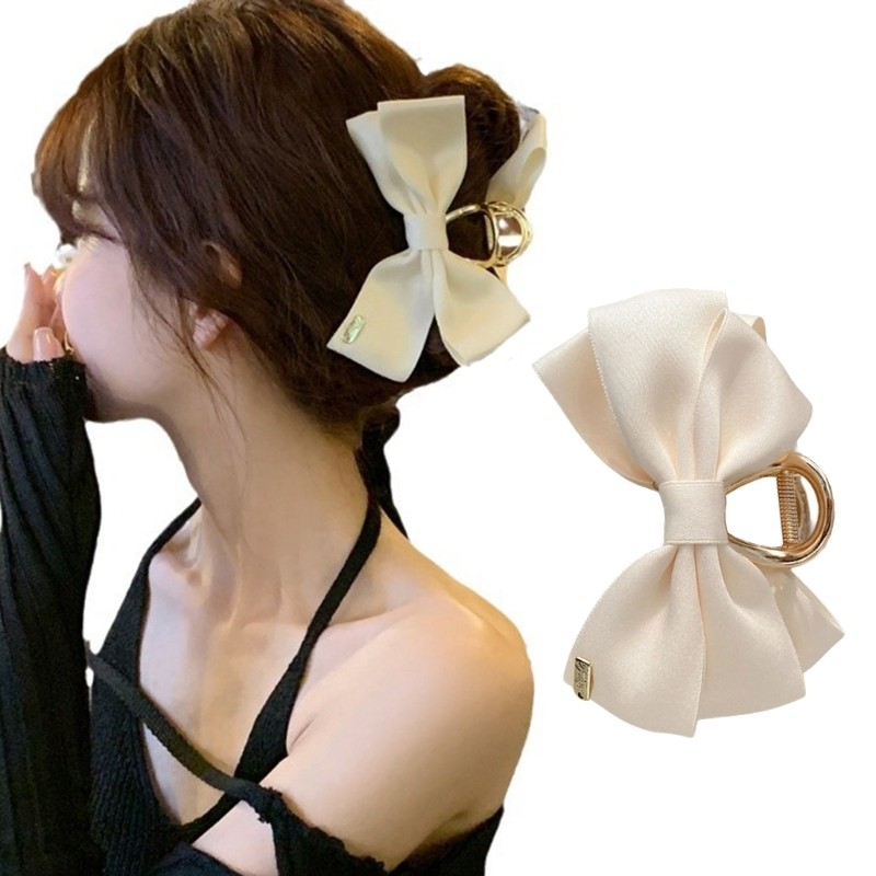 Cozy Bows Claw Clip กิ๊บติดผม Princesses Bowknot Barrettes Bows คลิปสําหรับผมหนา