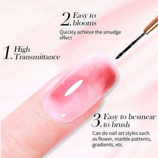 【Local】BORN PRETTY 10ml Blooming Gel ล้างสีน้ําเจลยาทาเล็บสําหรับ Spreading Effect Marble Soak off Uv LED เจลเคลือบเงาเล็บ DIY