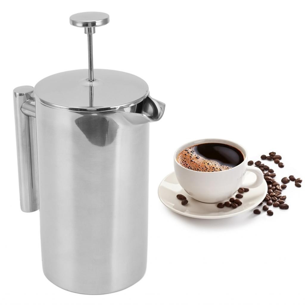 French Coffee Press Double Wall Maker 304 สแตนเลสความจุขนาดใหญ่เครื่องล้างจานปลอดภัยสําหรับบ้าน (350