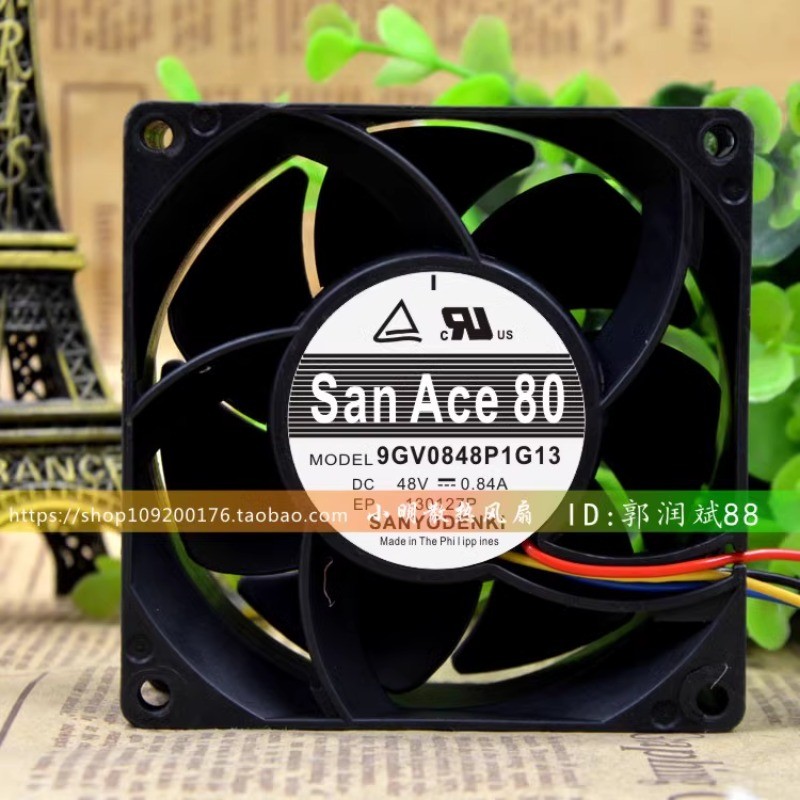 ใหม่สําหรับ Sanyo 9GV0848P1G13 8038 48V 0.84A พัดลมระดับไฮเอนด์ 4 สาย pwm