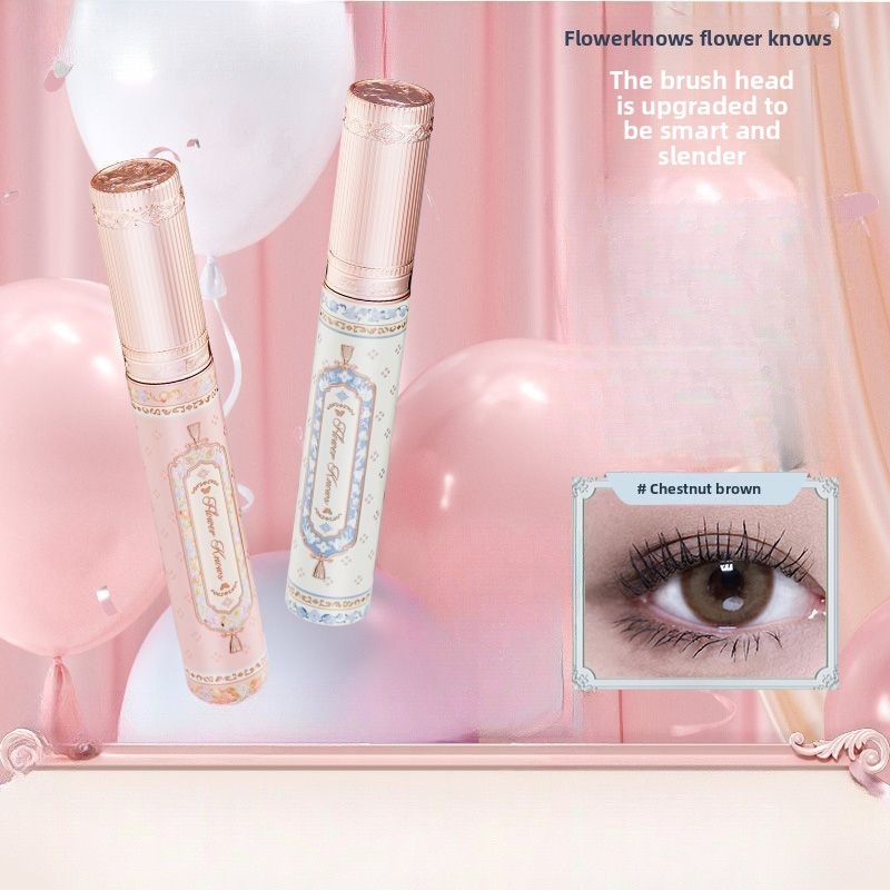 FLOWER KNOWS Butterfly Cloud Shoulder สีดําสีน้ําตาล มาสคาร่า Fine Brush Head Slim