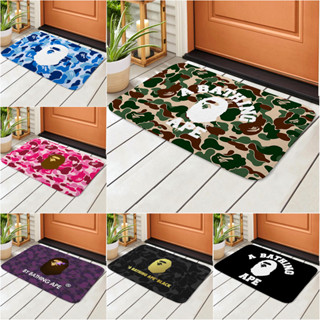 Bape Ape โลโก้เสื่อประตูพรมกันลื่น Pad ห้องน้ําอาบน้ําเสื่อก…