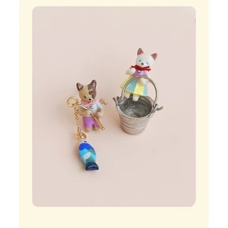 [Littlefish] ต่างหูอสมมาตรสำหรับตกปลาแมวสบายๆต่างหูแปลกๆเฉพาะกลุ่ม-X