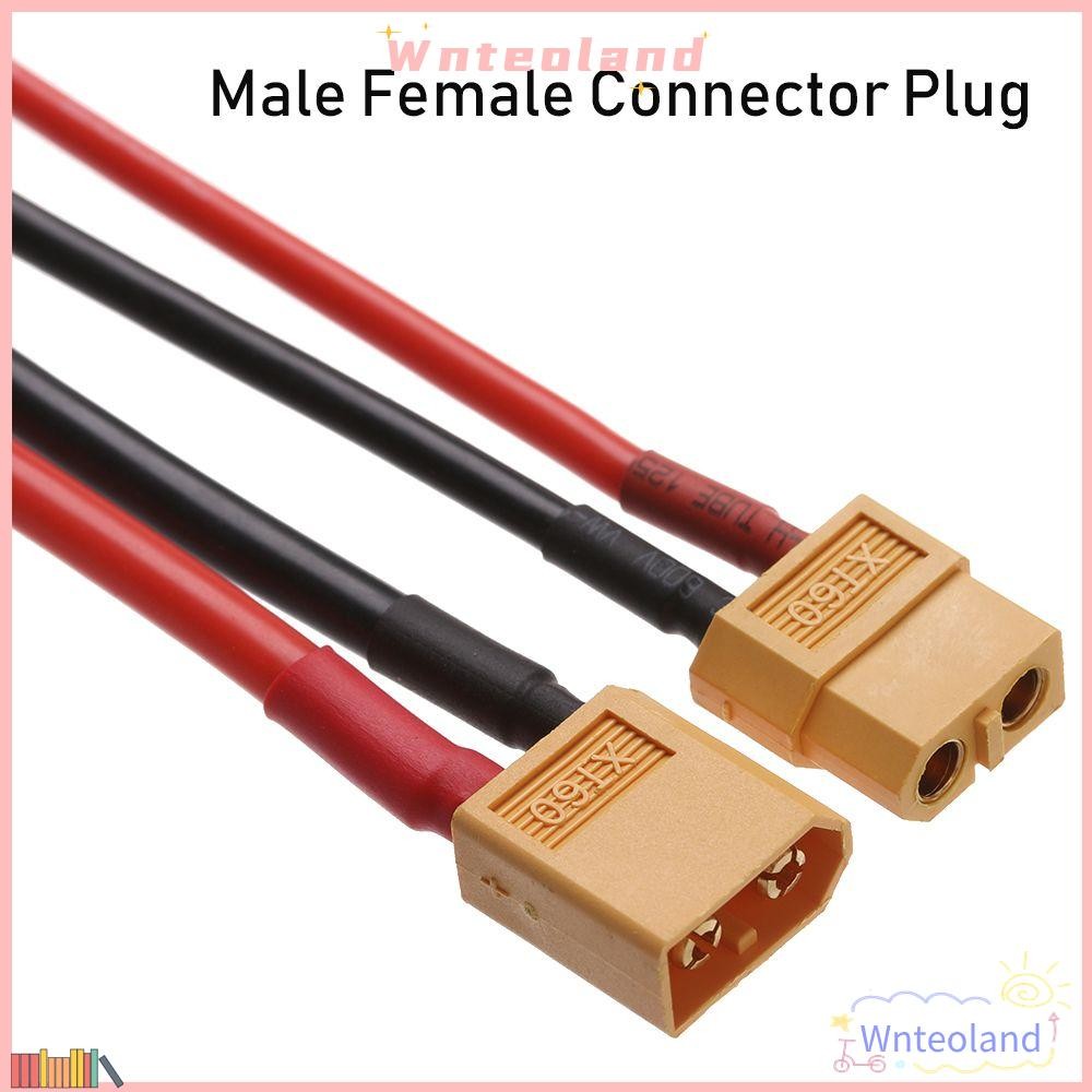 WNTEOLAND XT60 Connector Plug Parts 12 AWG/14 AWG สายไฟร้อนหญิง/ชาย