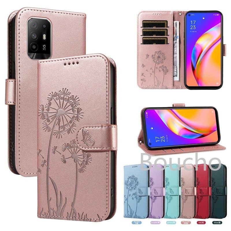 สําหรับ OnePlus 12 12R 11 10T 9 Nord N20 4 CE 4 3 2 Ace 3V 3 Pro 5G 1 + เคสโทรศัพท์หนัง Dandelion นู