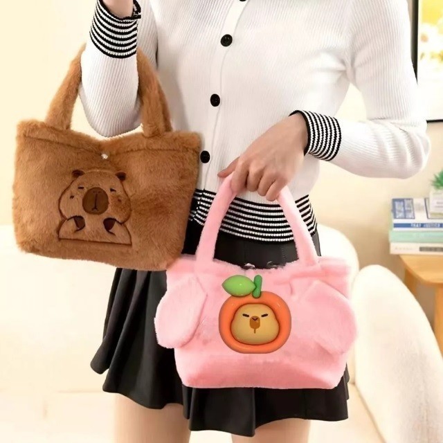 น่ารักการ์ตูน Capybara Totel กระเป๋า COCOFRUIT กระเป๋าเก็บ Simple Commuting Capybara กระเป๋าถือตุ๊กต