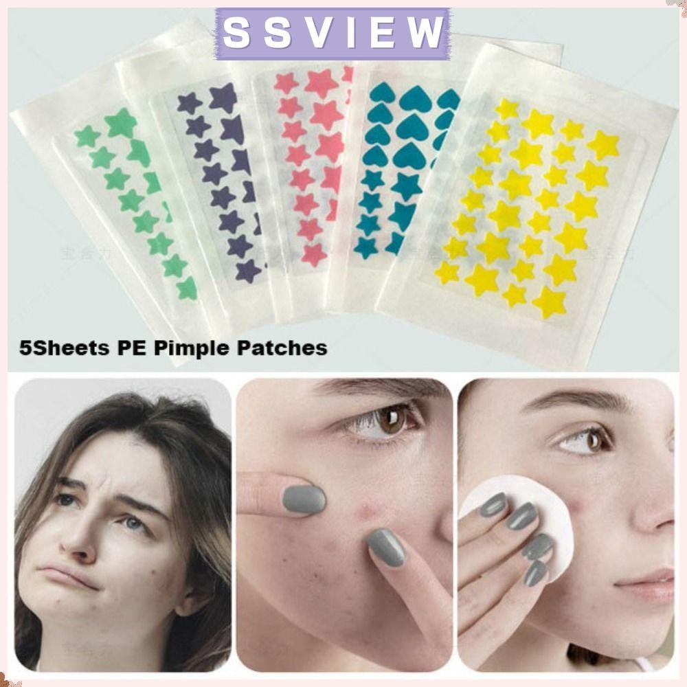 STILLSAVIEW 5 แผ่น Skin Care Pimple Cover สติกเกอร์, Star รูป Skin Care PE Pimple Patch, ที่มองไม่เห