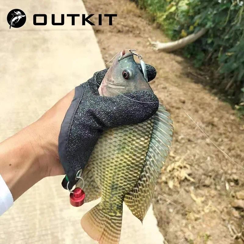 ถุงมือตกปลาใหม่ วัสดุยางลื่นน้ำ ป้องกันการลื่นไถล มีความปลอดภัยและสวมใส่ง่าย