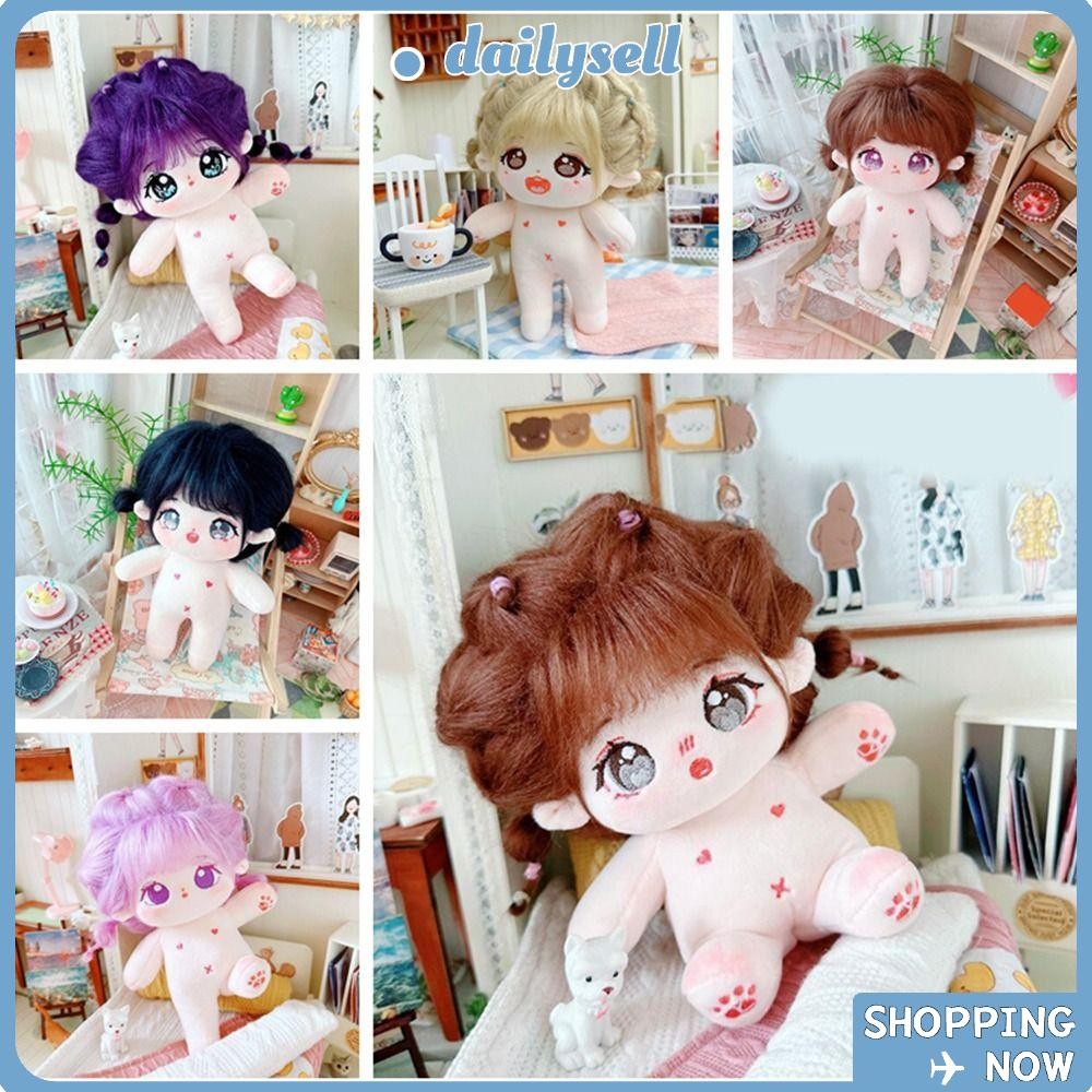 เดลี่ ตุ๊กตาผ้าฝ้าย 20 ซม. นุ่ม ทนทาน ลายการ์ตูนอะนิเมะ วางในรูปทรงเอ