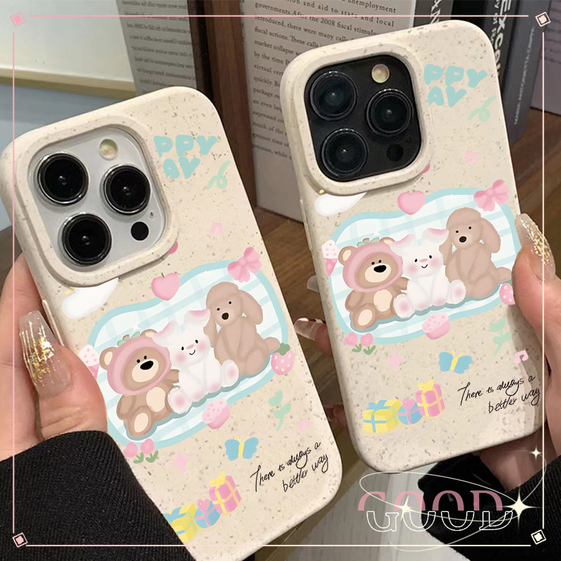 Good ส่งจากไทย เคสโทรศัพท์มือถือนิ่ม เคสไอโฟน สําหรับ iPhone 16 15 14 13 12 11Promax 7 8 Plus X XR XSMaxน่ารัก หมีน้อย