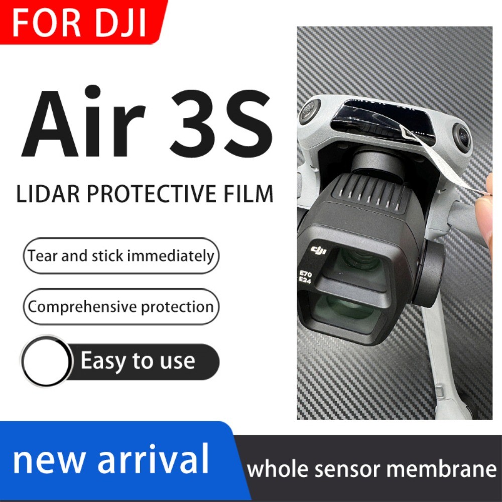 เข้ากันได้กับฟิล์มป้องกันเซ็นเซอร์เลนส์ DJI AIR 3S, ฟิล์มป้องกันการระเบิดความละเอียดสูงนาโน, อุปกรณ์เสริมกันรอยขีดข่วน