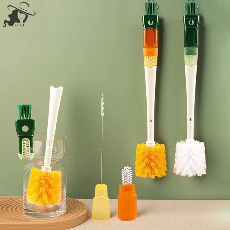 Lishu 5 In 1 ขวดน้ําแปรงทําความสะอาดขวด Gap ทําความสะอาดถ้วยแก้วแปรงล้างแปรงทําความสะอาดห้องครัวเครื่องมืออุปกรณ์ครัว th